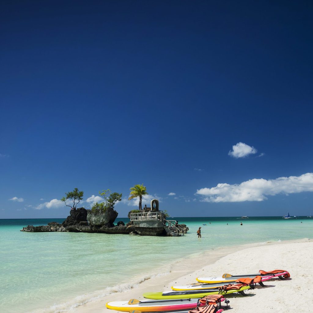 boracay island tropical coast beach landscape in philippines