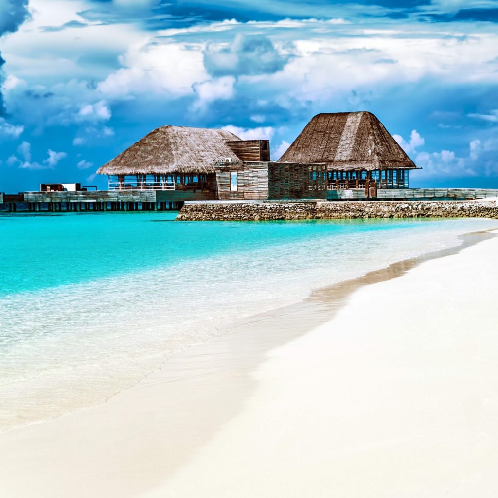 Kandima Maldives resort with modern villas and turquoise lagoon